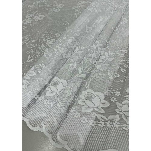 Ткань для штор Viva текстиль/тюль жаккард, высота 100 см, на отрез 1 метра, ткань отправляется единым метражом в одном заказе