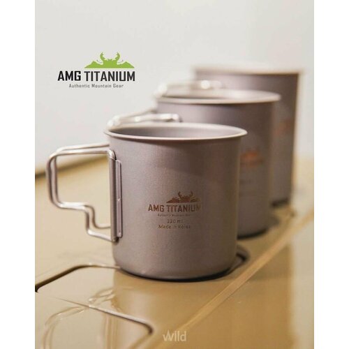 Титановая кружка со складными ручками AMG TITANIUM Single 220 мл 2975₽