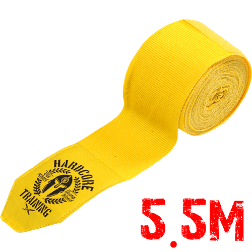 Боксерские бинты Hardcore Training Helmet Yellow 5.5 м