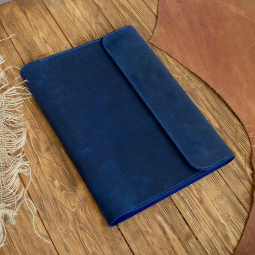 Изображение товара Кожаный блокнот на кольцах формата А4. Большой блокнот из натуральной кожи