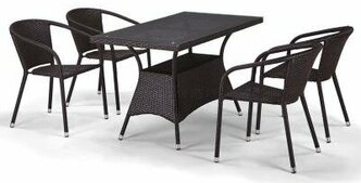 Комплект мебели Afina T198D/Y137C-W53 brown (4+1)