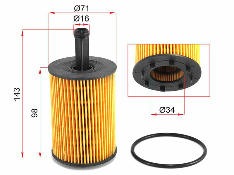 Фильтр масляный (картридж) TOUAREG 2.5 03-10 TIGUAN 2.0 07-11 TRANSPORTER T5 1.9 2.5 03-09 (пр-в