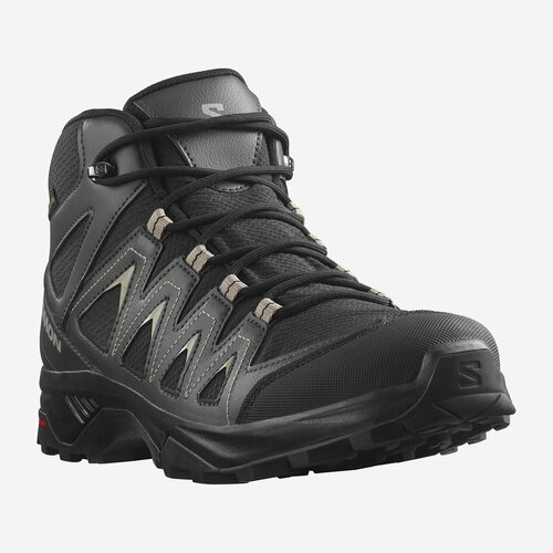 фото Ботинки хайкеры salomon x braze mid gore-tex, размер 9.5, чёрный