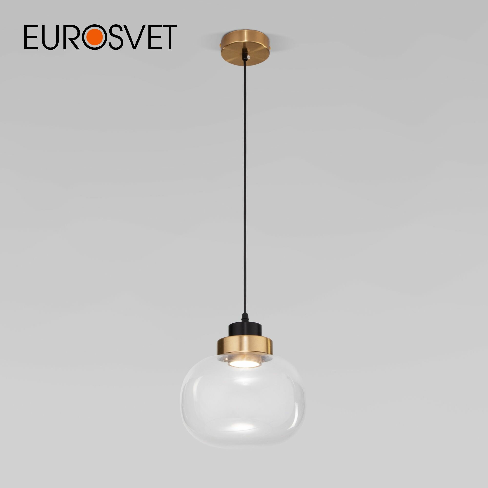 Подвесной светодиодный светильник Eurosvet Jeffry 50241/1 LED, 4200 К, цвет прозрачный