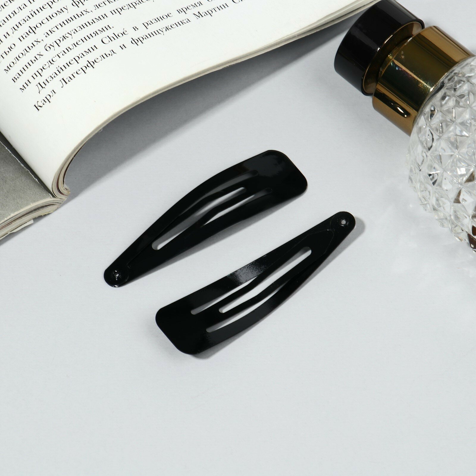 Набор шпилек для волос Сима-Ленд «Классика Стиль», черные, металл, 12 штук