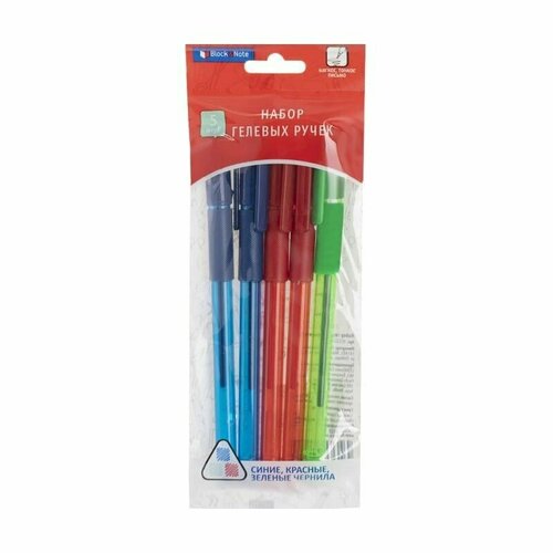 Набор гелевых ручек, Block&Note, 5 шт, в ассортименте
