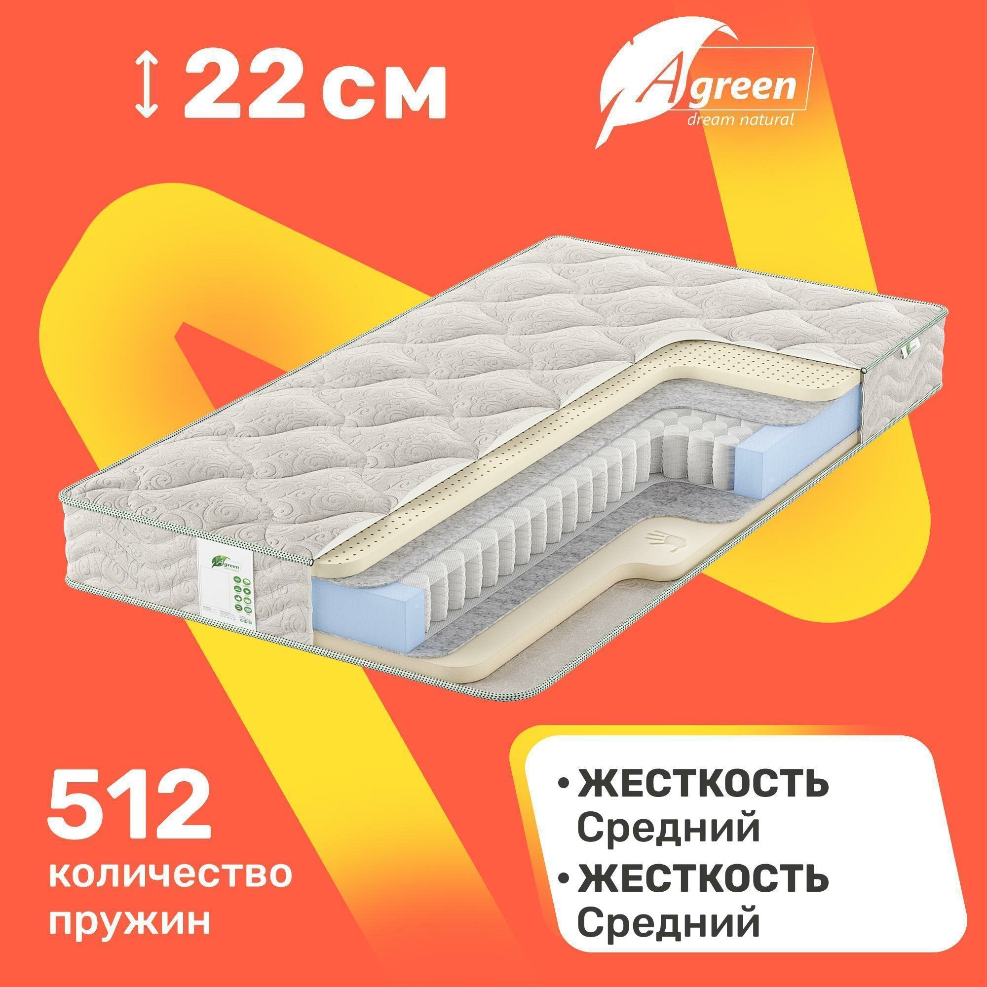 Матрас c независимыми пружинами Agreen Feel Vienna 200x200