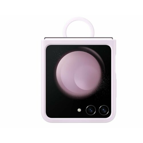 Чехол Silicone Case with Ring для смартфона Samsung Galaxy Z Flip5 , лаванда фиолетовый, лаванда