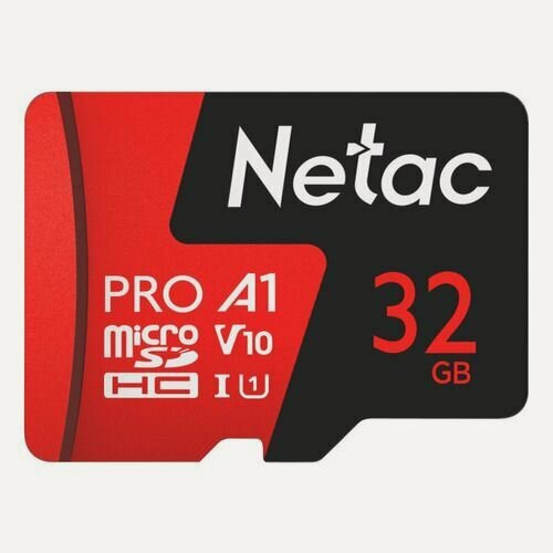 Изображение товара Карта памяти microSDHC UHS-I U1 NETAC P500 Eco 32 ГБ, 90 МБ/с, Class 10, NT02P500ECO-032G-R, 1 шт, с адаптером