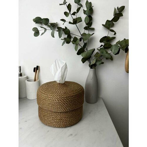 Салфетница кухонная джутовая круглая