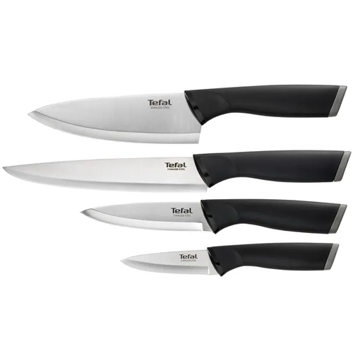 фото Набор ножей tefal essential k2214s75, черный