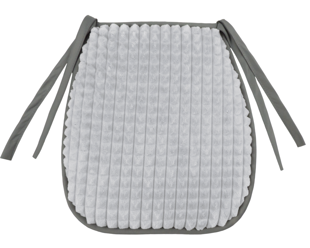 Галета для стула Плюш 38x40 см цвет серый