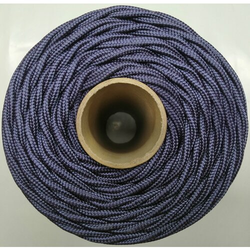 Шнур полиамидный капроновый высокопрочный плетёный ПА 6мм 16-ти прядный с ПА сердечником раз нагр 500 кгс Тёмно синий 50 метров 94 1475₽