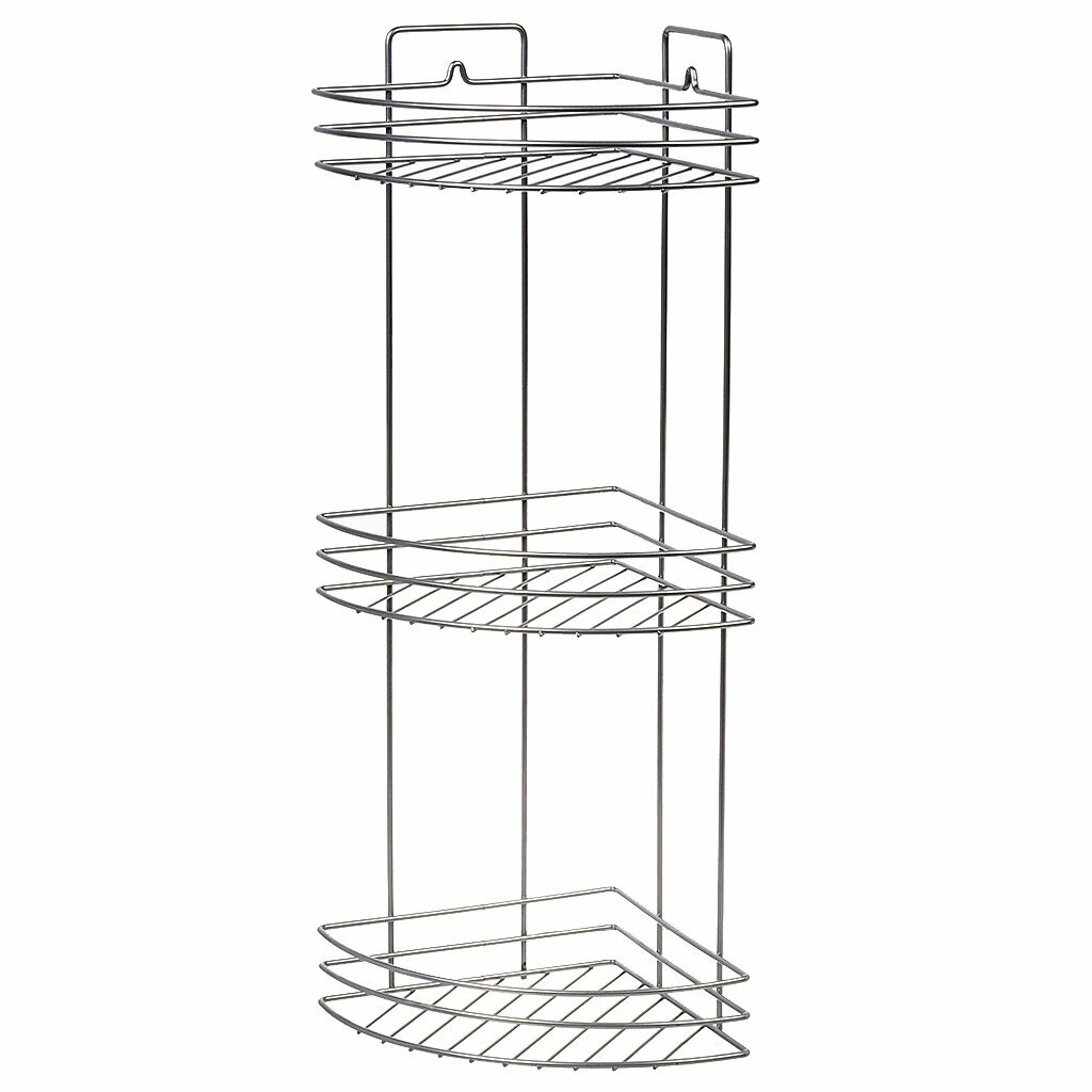 Полка для ванной металл 3 яруса 21х21х62 см хром Пу-пр-059