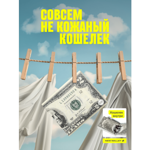 фото Кошелек new wallet new dollar, фактура гладкая, мультиколор