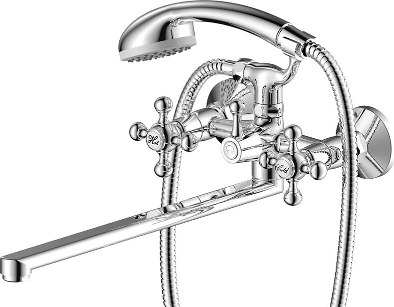 фото Смеситель для ванны Olive's Girona 01221GR универсальный Хром