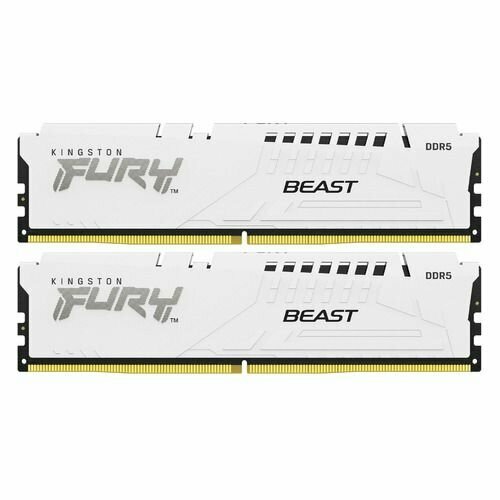 Оперативная память Kingston Fury Beast White Expo KF556C36BWEK2-32 DDR5 - 2x 16ГБ 5600МГц, DIMM, White, Ret