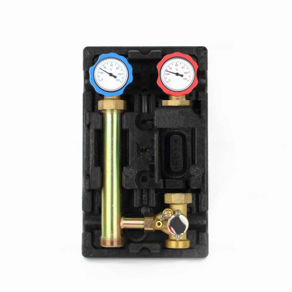 фото Насосная группа с 3-х ходовым приводным смесителем без насоса 1" ROMMER (RDG-1003-002501)