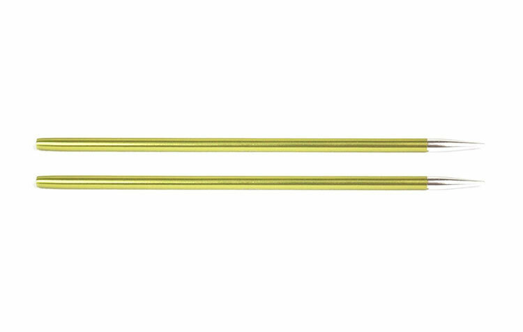 Спицы KnitPro "Zing" (съёмные, круговые), диаметр 3,5 мм, алюминий, цвет хризолитовый