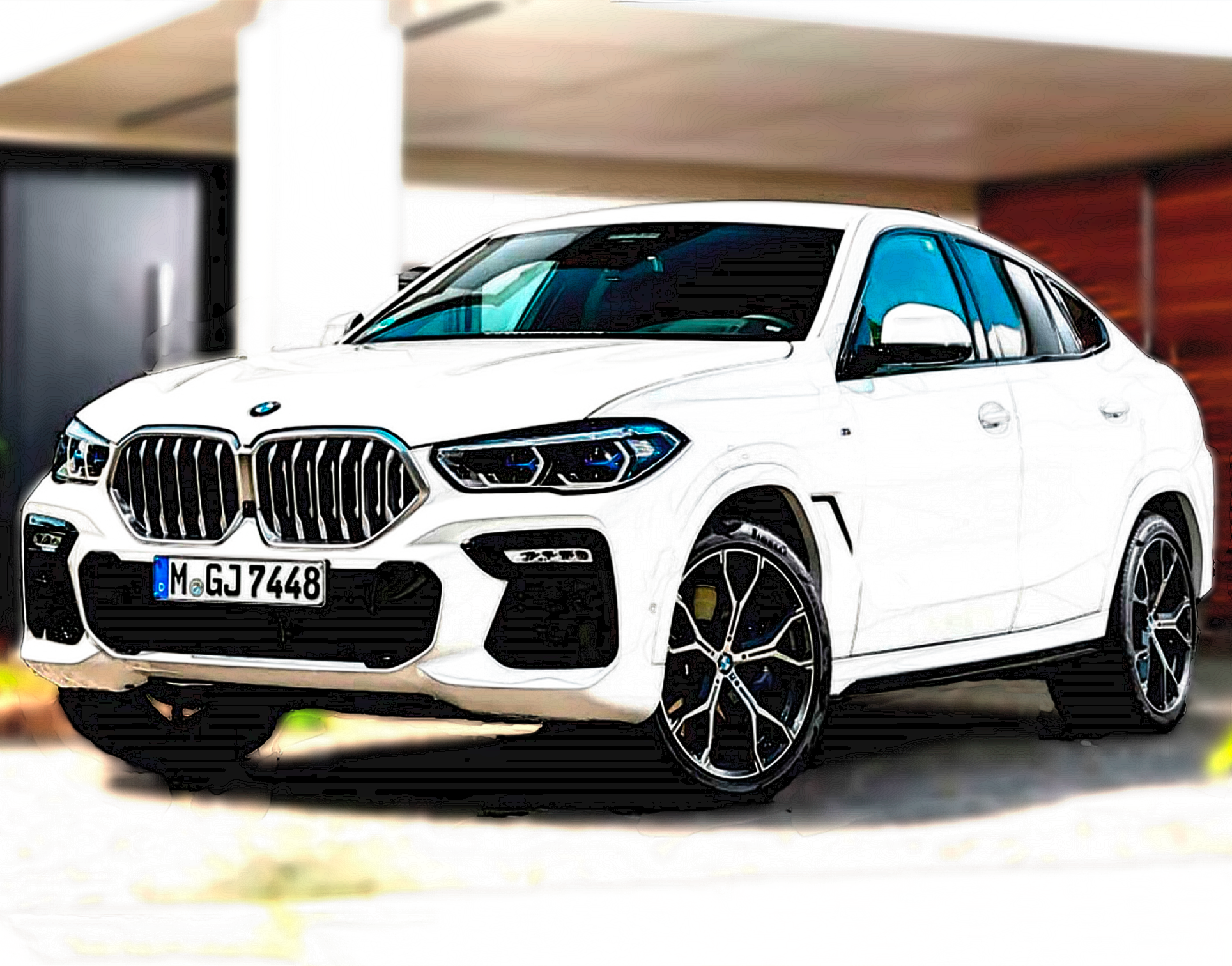 Картина по номерам "BMW X6" 40х50 см, хлопковый холст на подрамнике, акрил, АртТойс