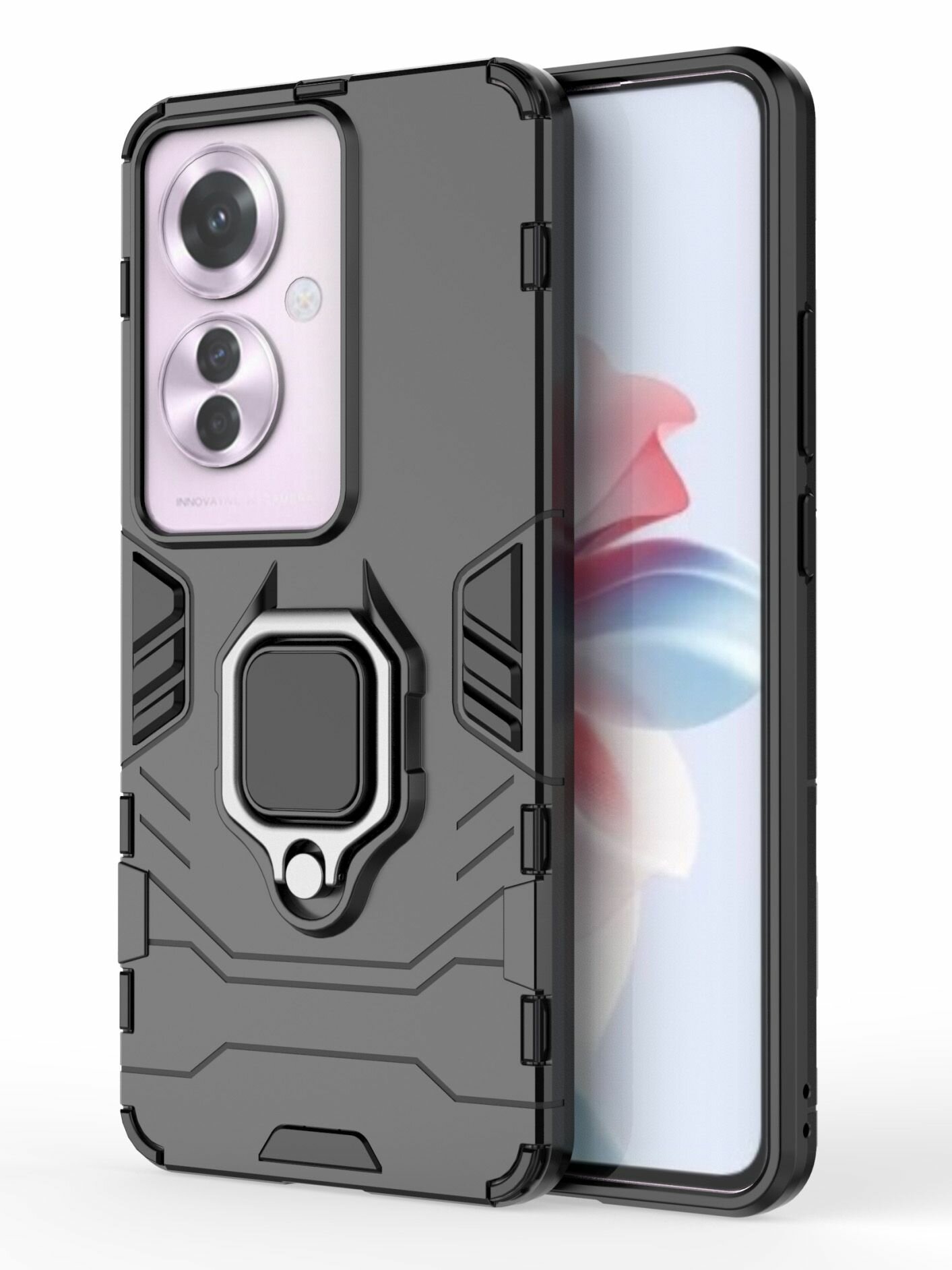Чехол для Oppo Reno 11F / Оппо Рено 11Ф противоударный (Черный)
