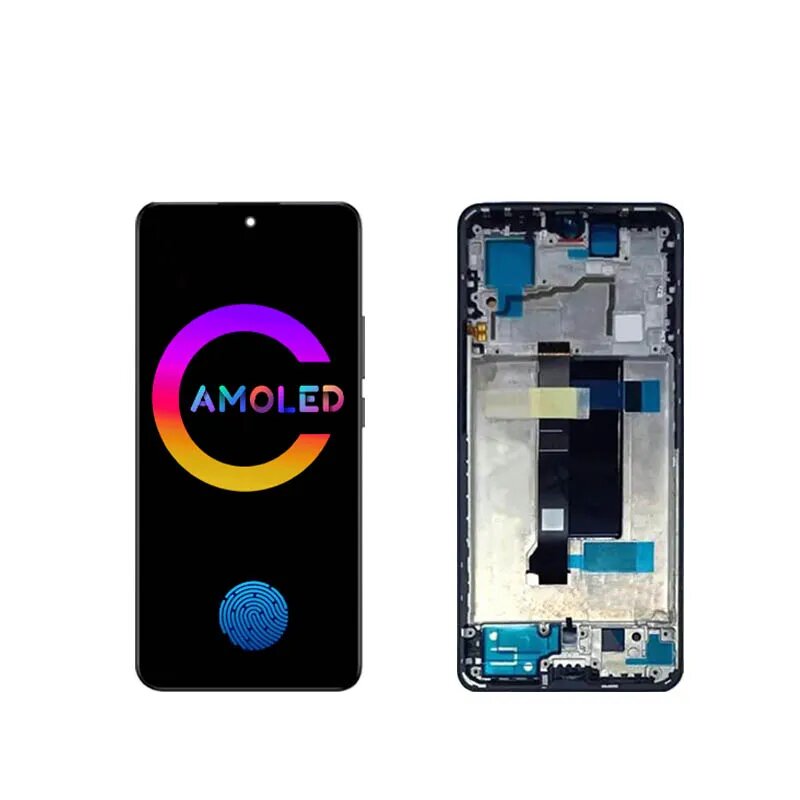 Оригинальный 6,67 "AMOLED для Xiaomi Redmi Note 13 Pro Note 13 Pro 5G ЖК-дисплей с цифровым преобразователем сенсорного экрана в сборе, запасные части, Blue with Frame — фото 1