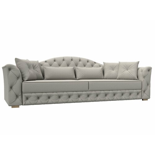 Диван прямой Артис, рогожка, механизм дельфин, Амур бежевый, 250x103x97см. Хит Диванов