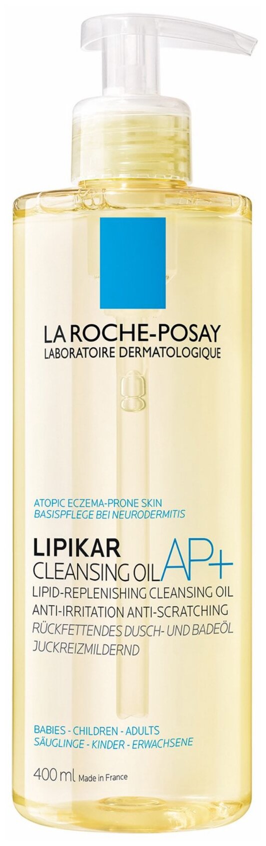 Масло для ванны и душа La Roche-Posay Lipikar AP+, для сухой кожи, с витамином B3, 400 мл