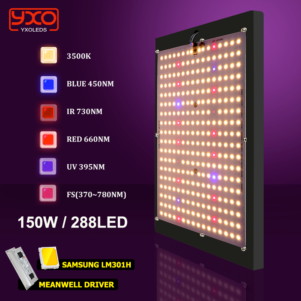 Лампа растений / квантовая плата регулируемая лампа для роста и цветения V3 LM301h-150 Meanwell