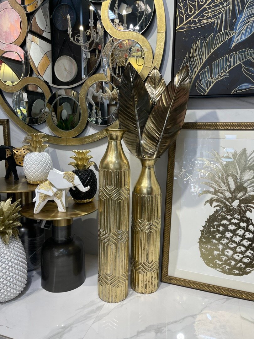 Ваза WERNER VOSS LUXOR gold 49444 d145х800h — фото 1