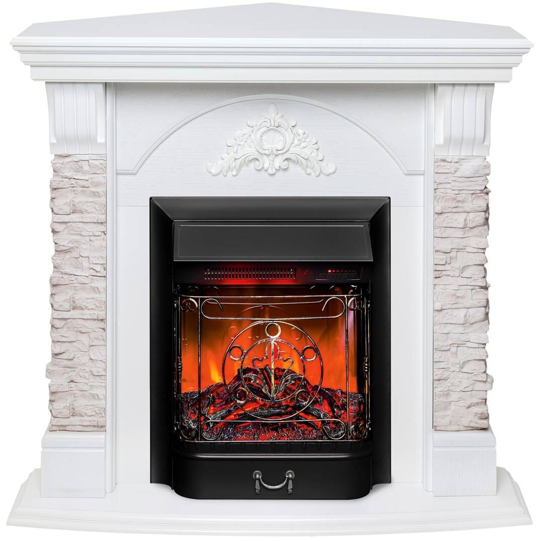 Камин RealFlame Athena Corner GR с очагом Majestic Lux Black RC