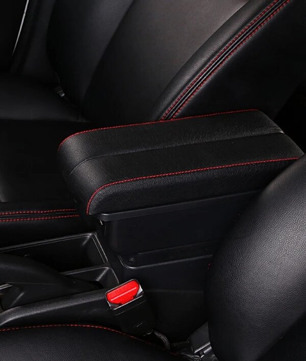 Для Honda CR-Z CRZ, центральный подлокотник, контейнер для хранения с USB-интерфейсом, B-Black red line