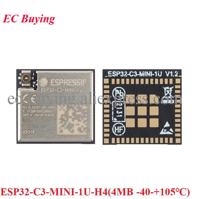 Двухрежимный WiFi модуль ESP32-C3-MINI-1/ESP32-C3-MINI-1U/ESP32-C3FN4, ESP32-C3-MINI-1U-H4