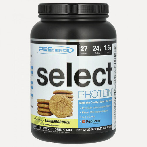 Изображение товара PEScience, Select Protein™, порошковая смесь для приготовления напитка, Snickerdoodle, 864 г (1,9 фунта)