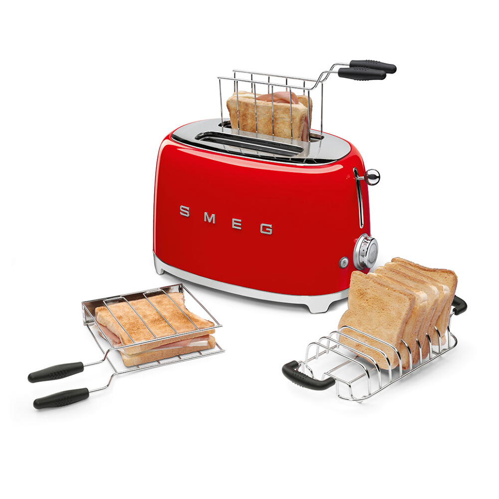 Тостер SMEG, красный, 6 степеней, электрический