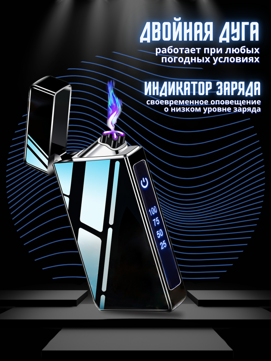 Наборы Для Розжига Электронная зажигалка Magic Dreams USB глянцевая в подарочной упаковке с гравировкой Сектор Газа
