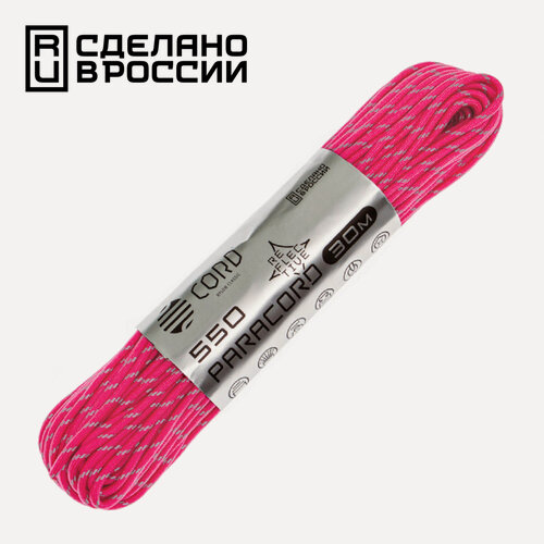 Изображение товара Паракорд 550 CORD nylon 30м RUS световозвращающий (neon pink)