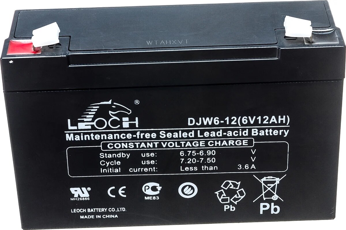 Аккумулятор для ИБП Leoch DJW6-12 6В, 12 Ач УТ-00000599