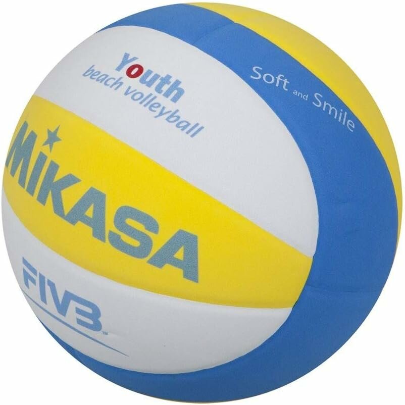 Мяч волейбольный MIKASA SBV пляжный, Цвет: голубой/белый/желтый, размер: 5