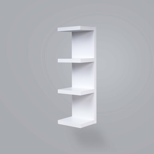 Полка настенная ГУД ЛАКК Фора, 30х189х27 см, белый