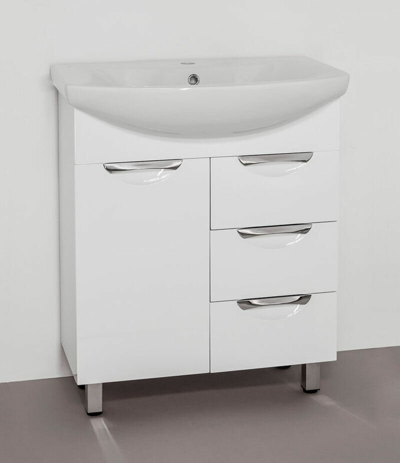 Тумба с раковиной Style Line Жасмин 70 (3 ящ.) умывальник Балтика 70