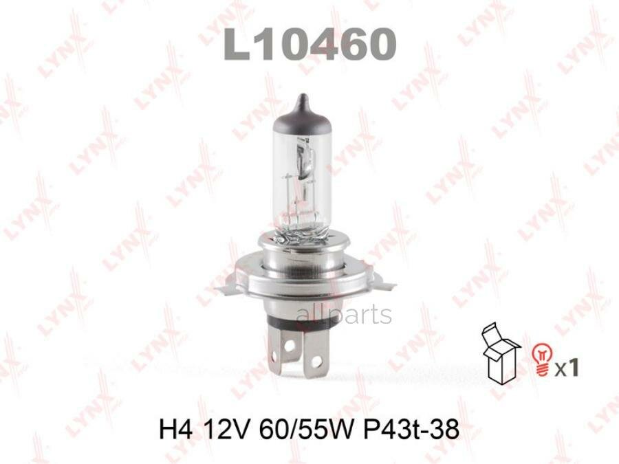 LYNXAUTO L10460 лампа! галогенная H4 12V 60/55W (P43T)\