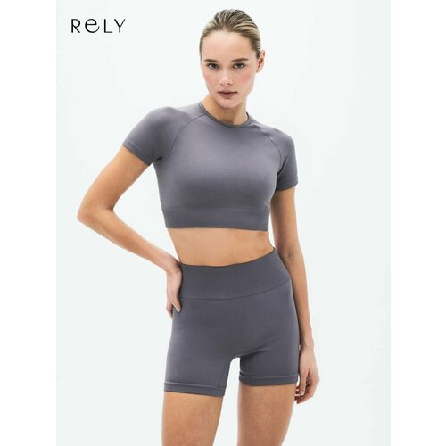 фото Топ спортивный rely, размер l, серый, серый