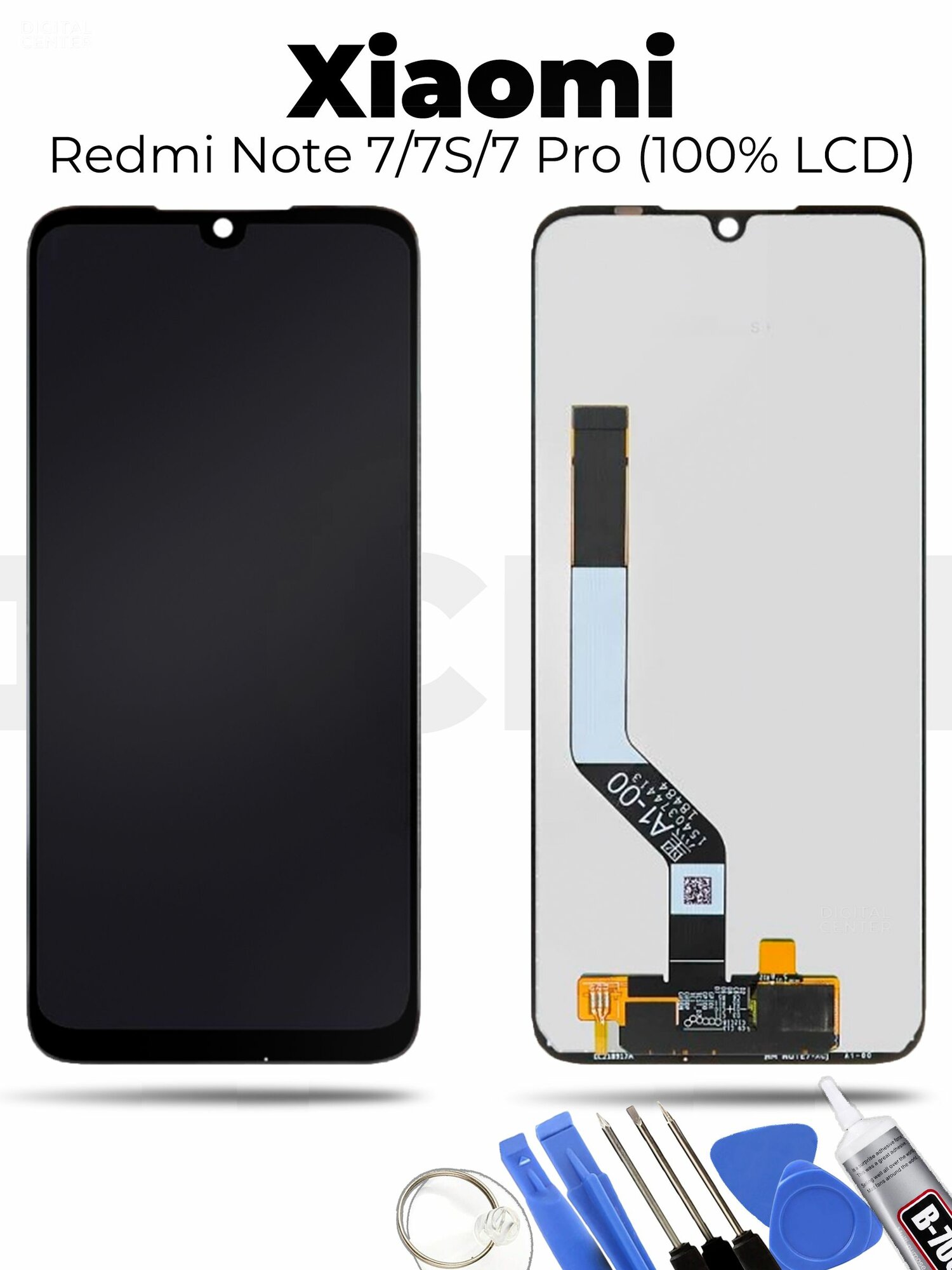 Дисплей для Xiaomi Redmi Note 7/7 Pro (M1901F7G) в сборе с тачскрином Черный - OR