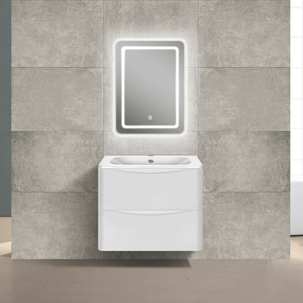 База под раковину Paola 600 подвесная 2 выкатных ящика soft close G.White