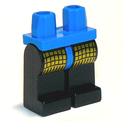 Hips and Black Legs with Castle Ninja Leg Armor Pattern, 970c11pb02 Blue U