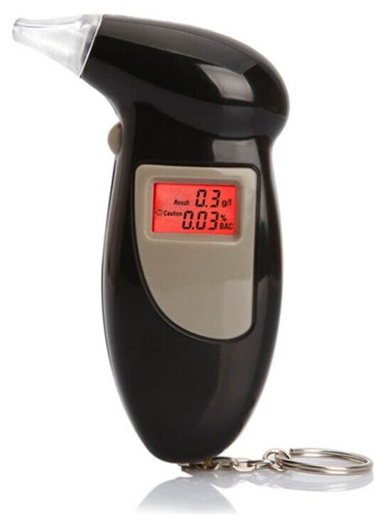 Аксессуары Для Алкотестеров Цифровой брелок алкотестер с ЖК-дисплеем Digital LCD Alcohol Tester (5 мундштуков)