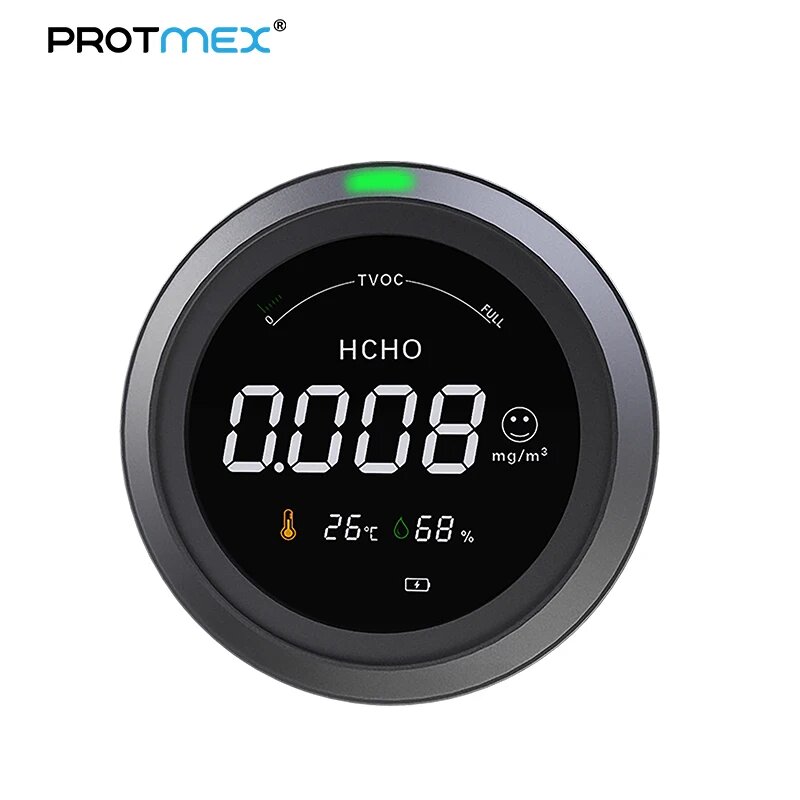 Детектор загрязнения качества воздуха PTH-2 TVOC, монитор, датчик формальдегида, экологически чистый, с дисплеем влажности