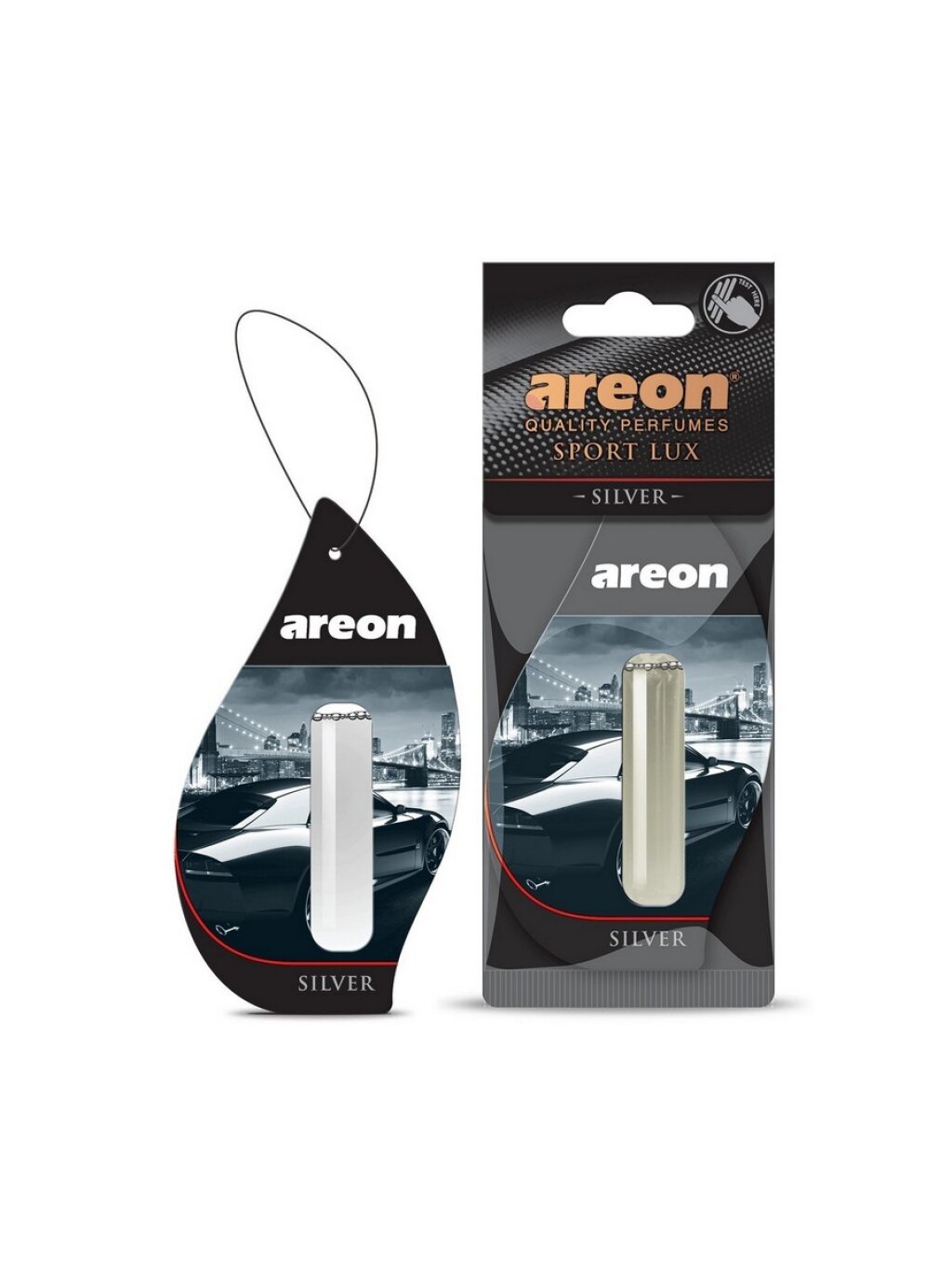 Ароматизатор подвесной для автомобиля Areon Liquid Lux Silver/Серебрянный 5 мл