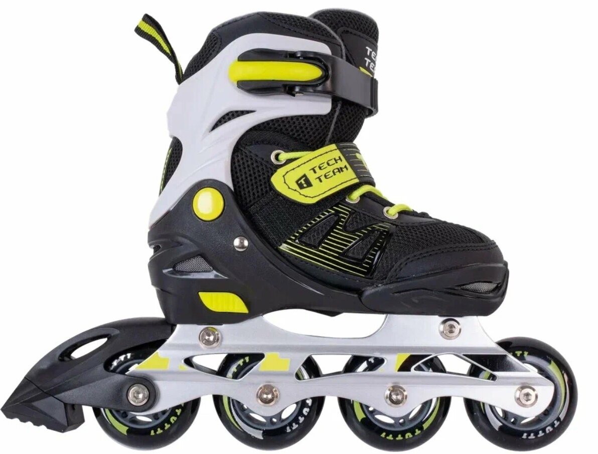 Ролики TUTTI, алюминий, раздвижные, для детей, 30-33 размер, желтые